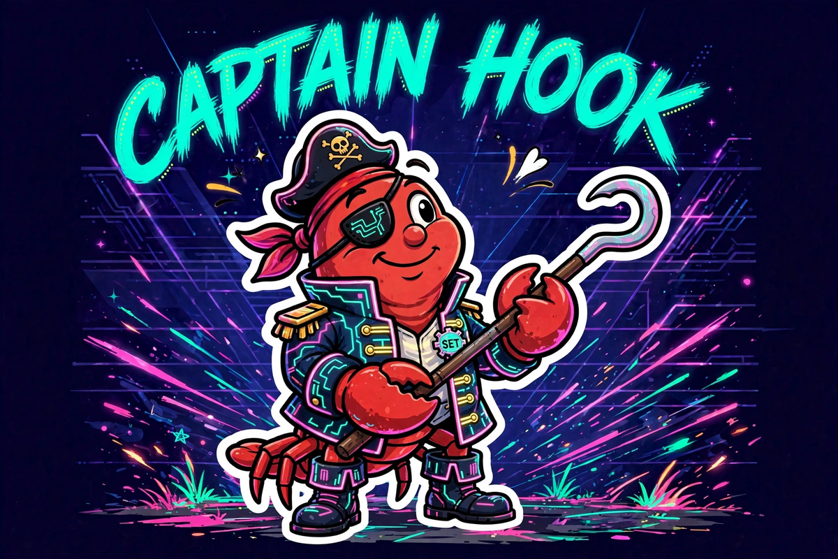 Captain Hook Sticker (2.5")