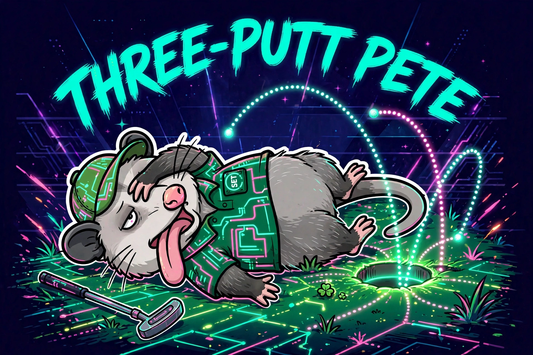 Three-Putt Pete Sticker (2.5")
