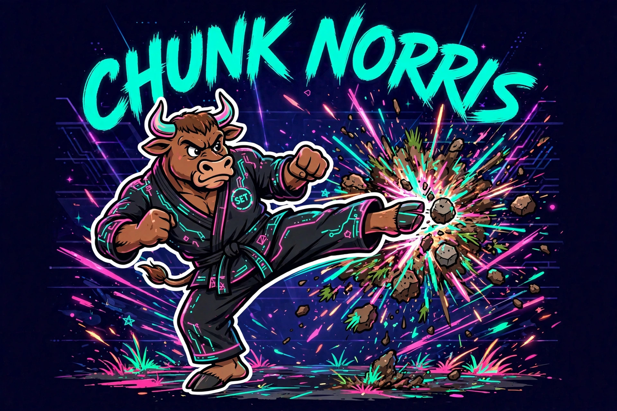 Chunk Norris Sticker (2.5")
