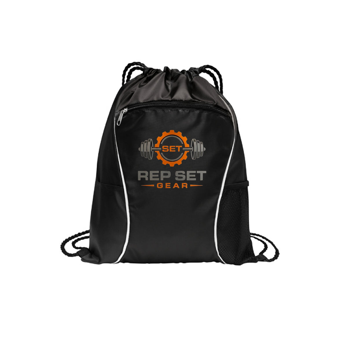 Drawstring Cinch Gym Bag – front view