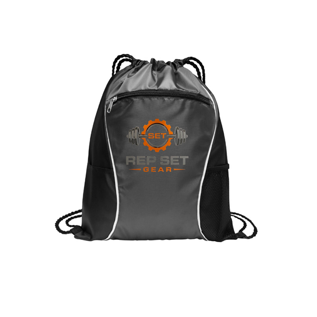 Drawstring Cinch Gym Bag – front view