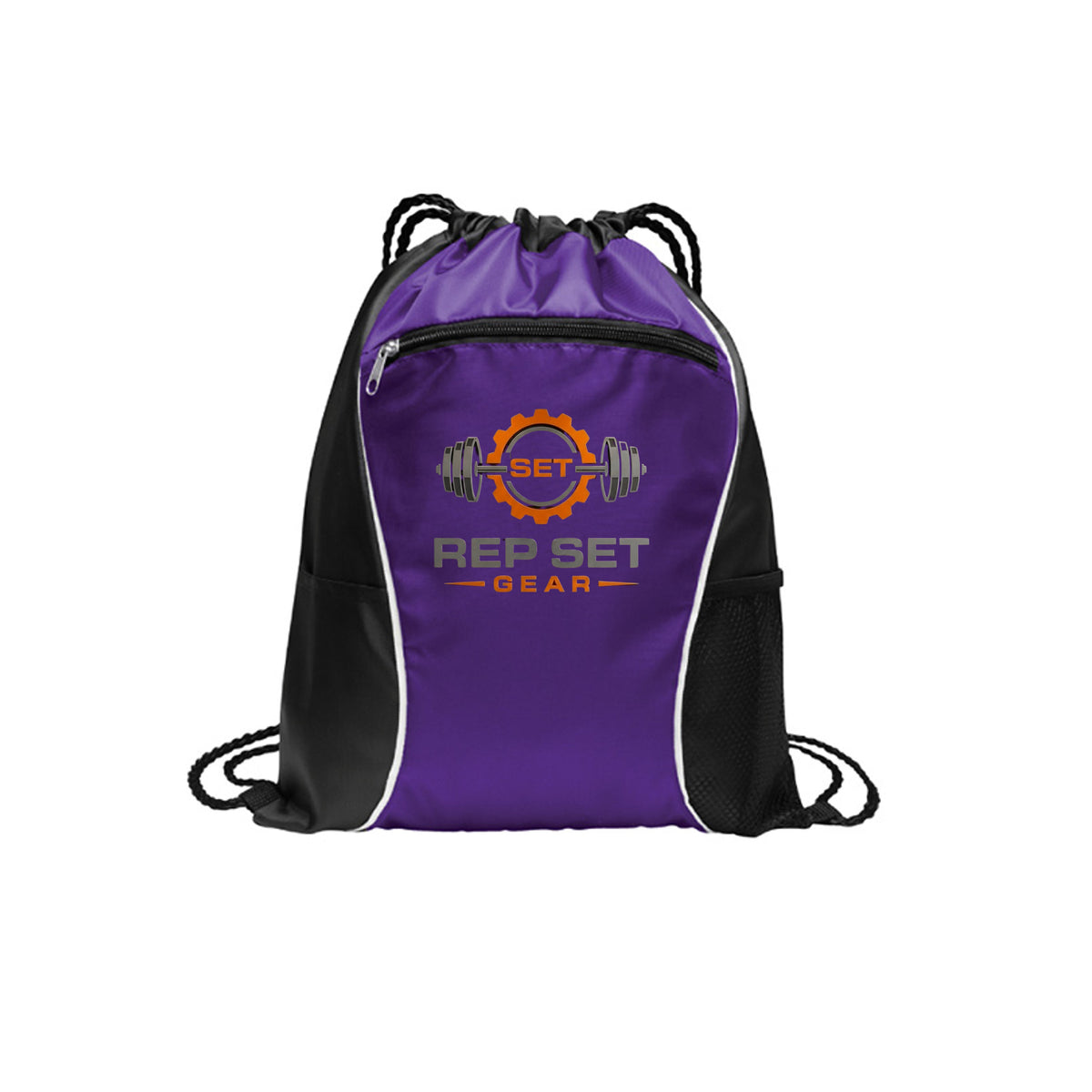 Drawstring Cinch Gym Bag – front view