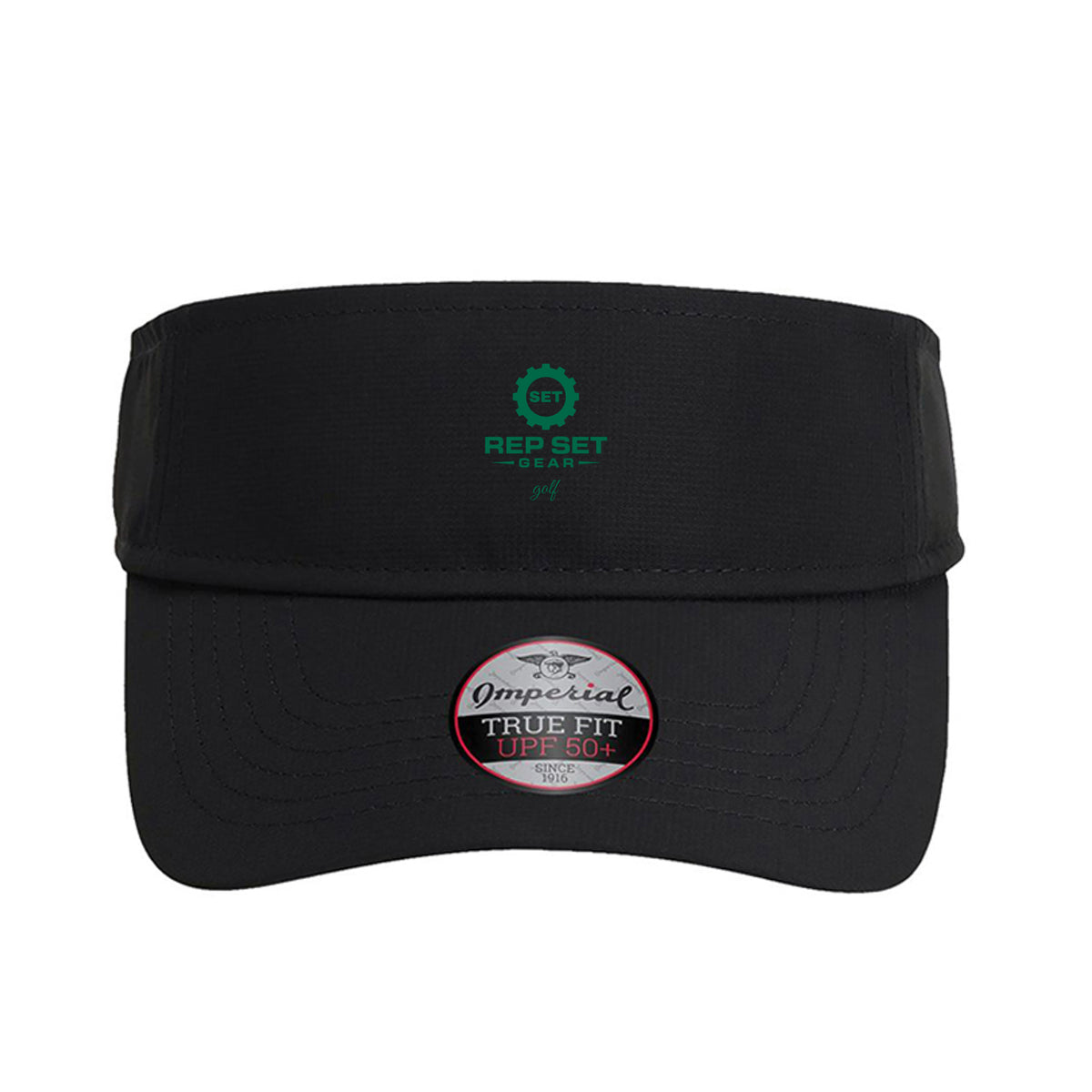 Black Golf Visor – front view