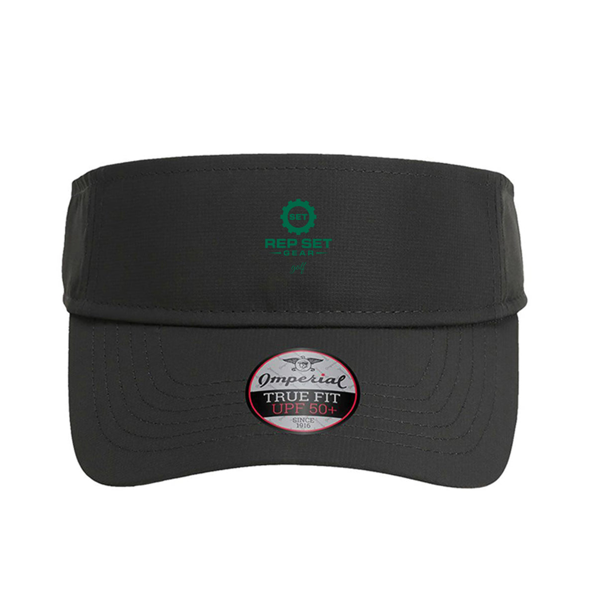 Black Golf Visor – front view