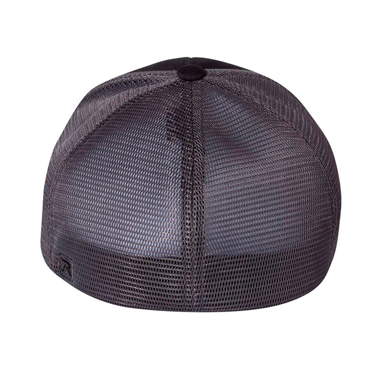 Black Trucker Hat – White Logo – back view