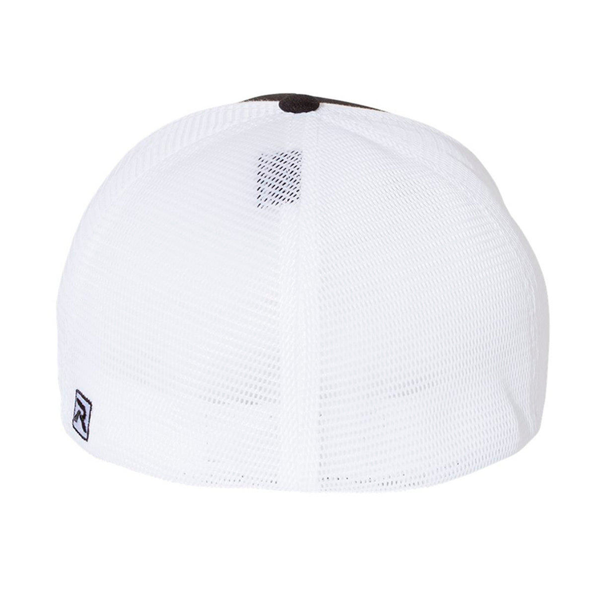 Black Trucker Hat – White Logo – back view