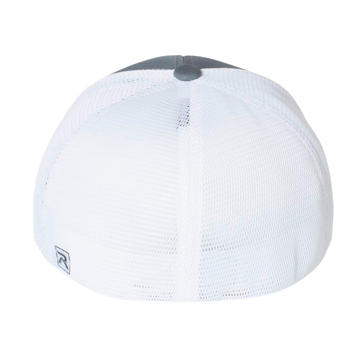 Black Trucker Hat – White Logo – back view