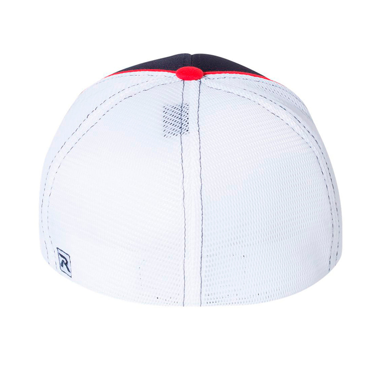 Black Trucker Hat – White Logo – front view