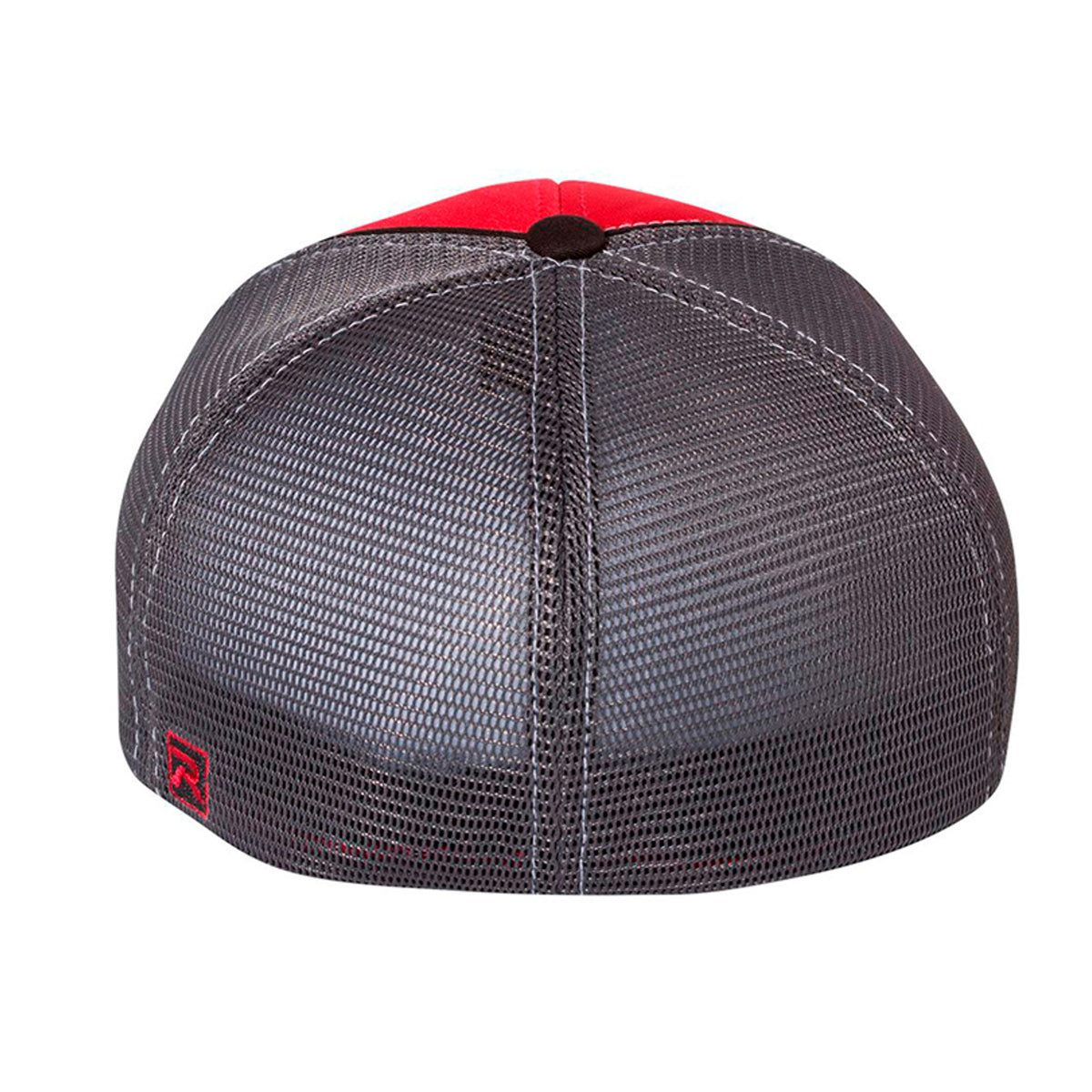 Black Trucker Hat – White Logo – front view